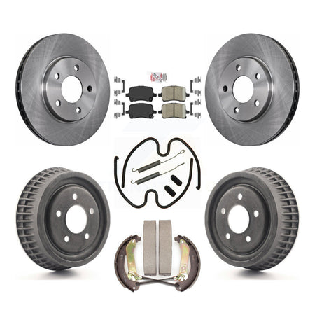 Front Rear Brake Rotor Ceramic Pad & Drum Kit (7Pc) For Chevrolet Malibu rear brakes K8A-100071