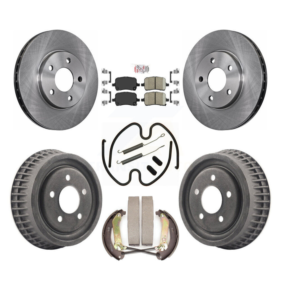 Front Rear Brake Rotor Ceramic Pad & Drum Kit (7Pc) For Chevrolet Malibu rear brakes K8A-100071
