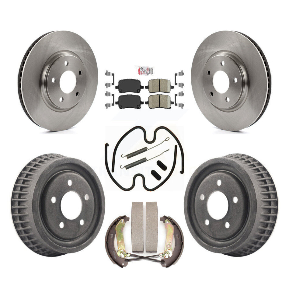 Front Rear Brake Rotor Ceramic Pad & Drum Kit (7Pc) For Chevrolet Malibu rear brakes K8A-100072