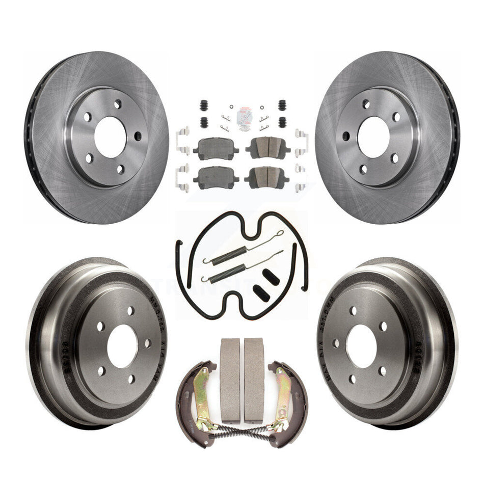 Front Rear Disc Brake Rotors Ceramic Pads And Drum Kit (7Pc) For Chevrolet Malibu K8A-100075