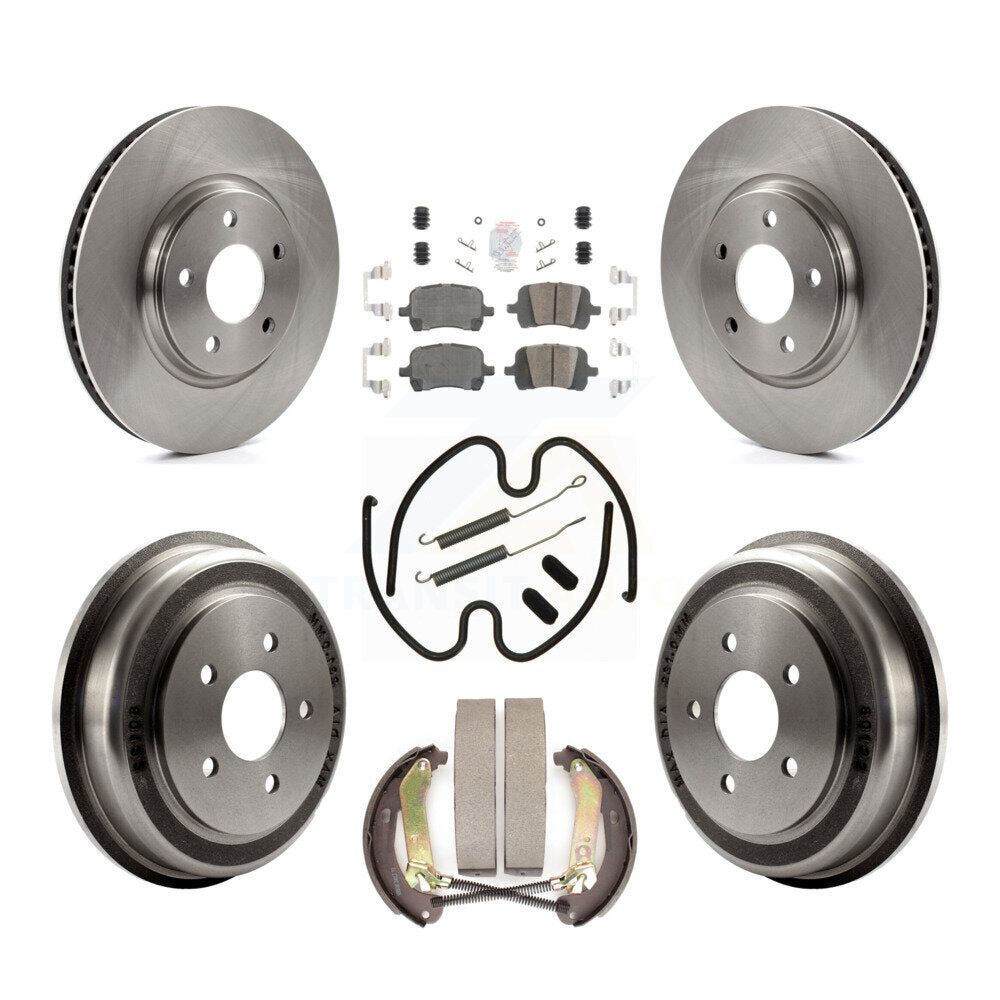 Front Rear Disc Brake Rotors Ceramic Pads And Drum Kit (7Pc) For Chevrolet Malibu K8A-100077