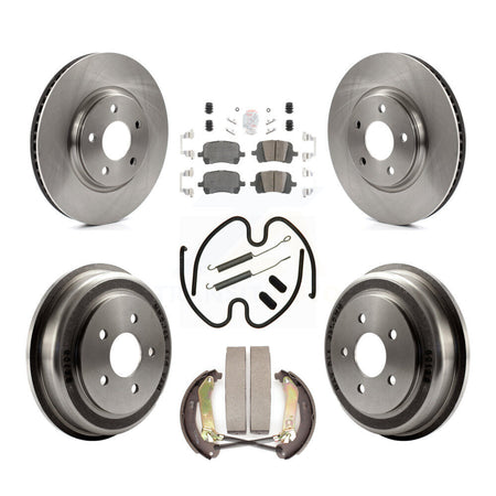 Front Rear Disc Brake Rotors Ceramic Pads And Drum Kit (7Pc) For Chevrolet Malibu K8A-100077
