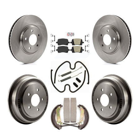 Front Rear Disc Brake Rotors Ceramic Pads And Drum Kit (7Pc) For Chevrolet Malibu K8A-100078