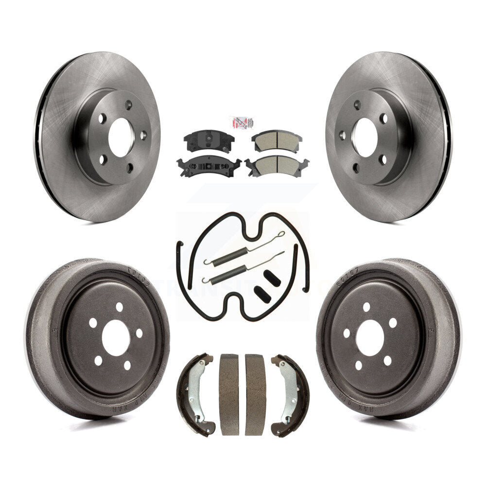 Front Rear Brake Rotor Semi-Metallic Pad And Drum Kit (7Pc) For Pontiac Sunfire Chevrolet K8A-100079