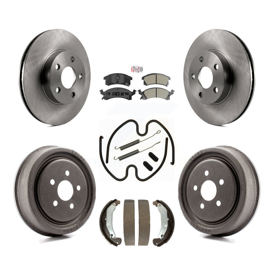 Front Rear Brake Rotor Semi-Metallic Pad And Drum Kit (7Pc) For Pontiac Sunfire Chevrolet K8A-100079