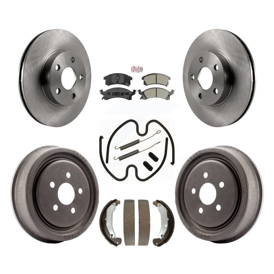Front Rear Brake Rotor Semi-Metallic Pad And Drum Kit (7Pc) For Pontiac Sunfire Chevrolet K8A-100079