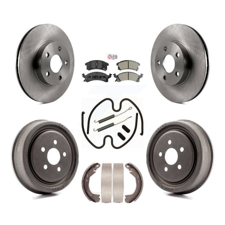 Front Rear Disc Brake Rotors Semi-Metallic Pads And Drum Kit (7Pc) For Chevrolet Cavalier K8A-100082