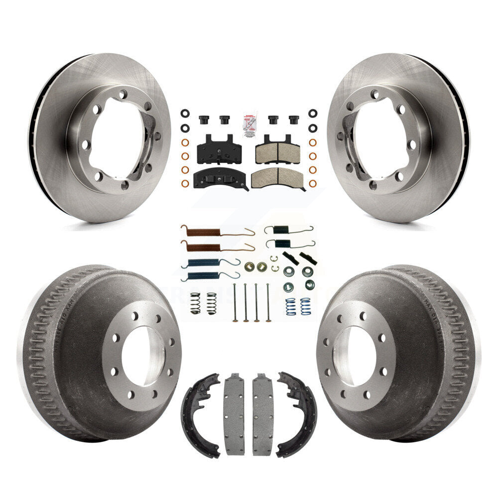Front Rear Brake Rotor Semi-Metallic Pad Drum Kit (7Pc) For 1988-1989 K3500 GMC Chevrolet K8A-100084
