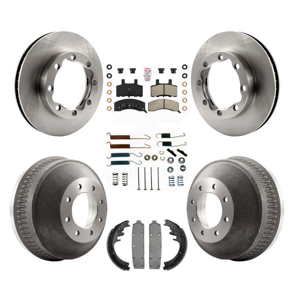 Front Rear Brake Rotor Semi-Metallic Pad Drum Kit (7Pc) For 1988-1989 K3500 GMC Chevrolet K8A-100084