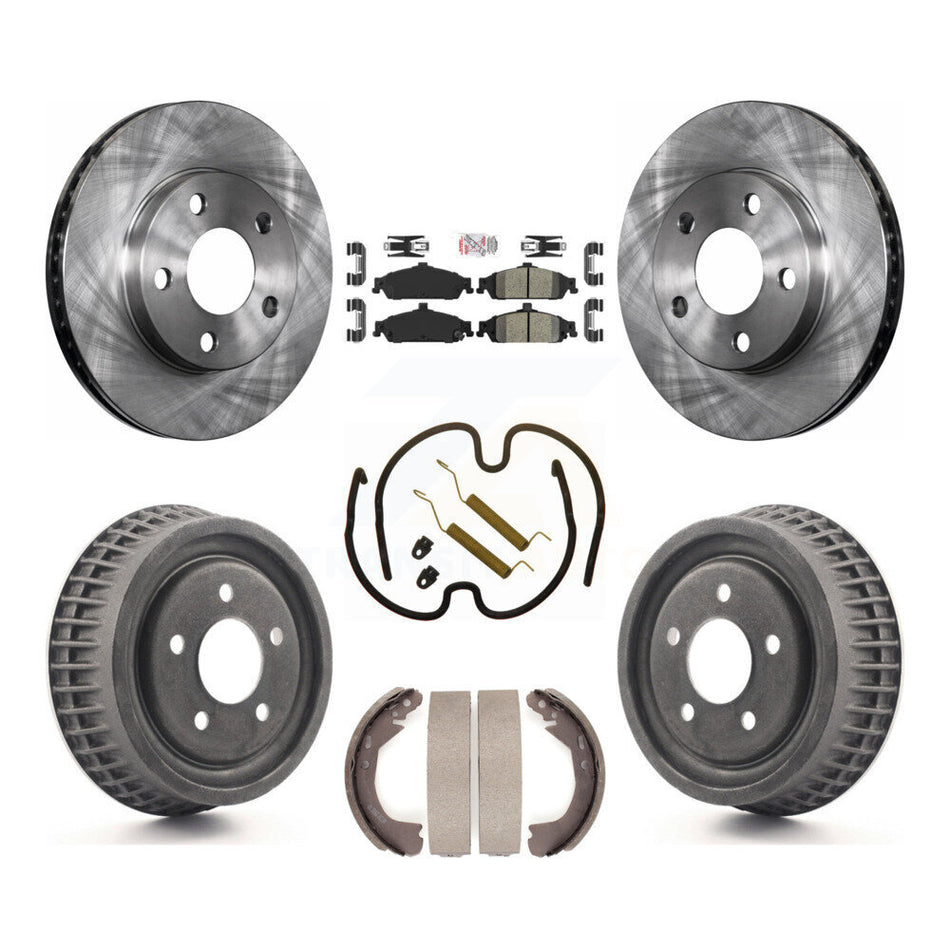 Front Rear Brake Rotor Ceramic Pad & Drum Kit (7Pc) For Pontiac Grand Am Chevrolet Malibu K8A-100086