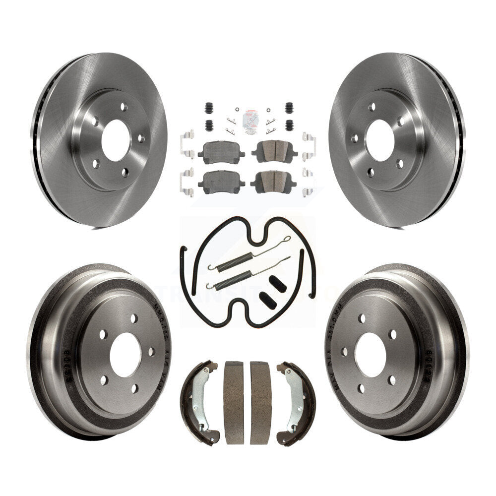 Front Rear Disc Brake Rotors Ceramic Pads And Drum Kit (7Pc) For Chevrolet HHR K8A-100096