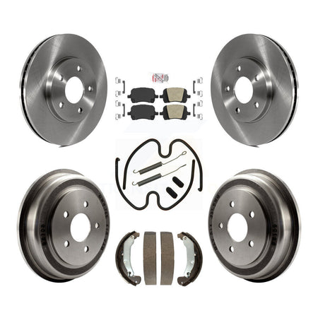 Front Rear Disc Brake Rotors Ceramic Pads And Drum Kit (7Pc) For Chevrolet HHR K8A-100097