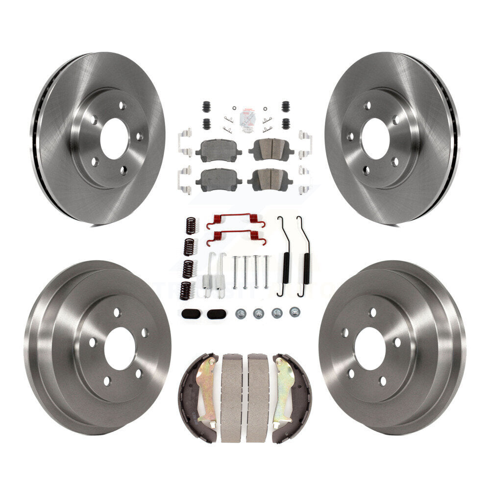 Front Rear Disc Brake Rotors Ceramic Pads And Drum Kit (7Pc) For Chevrolet HHR K8A-100100