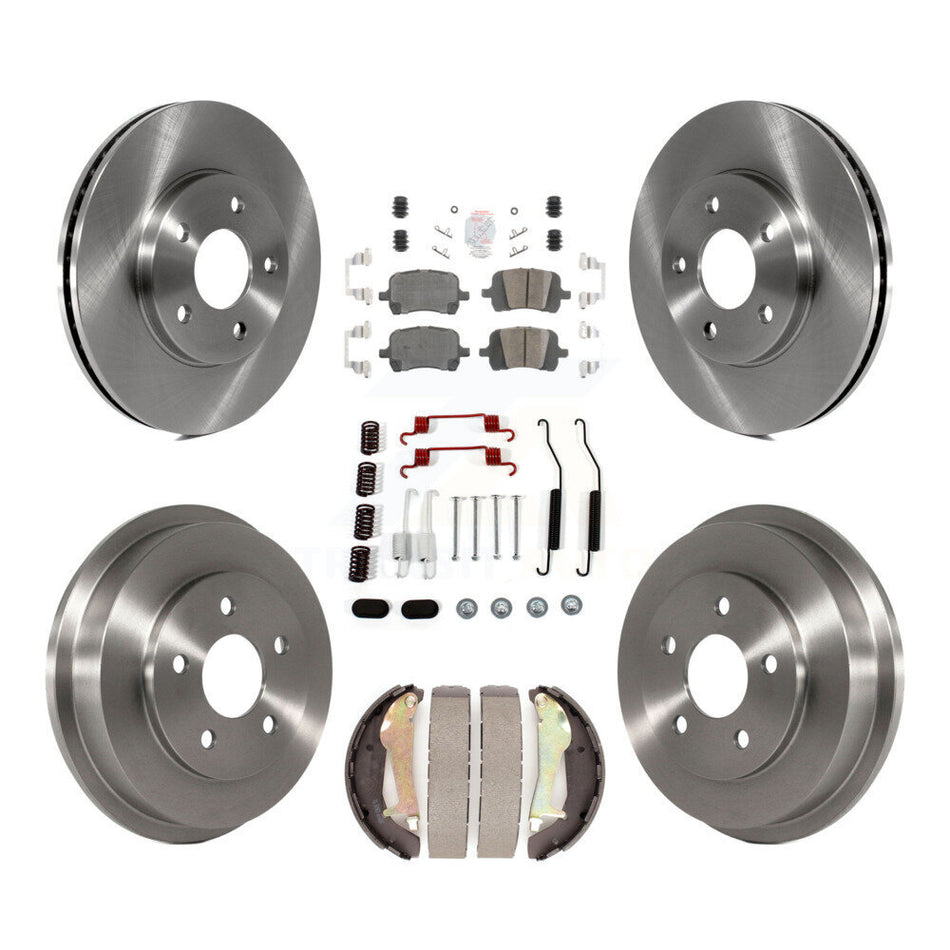 Front Rear Disc Brake Rotors Ceramic Pads And Drum Kit (7Pc) For Chevrolet HHR K8A-100100
