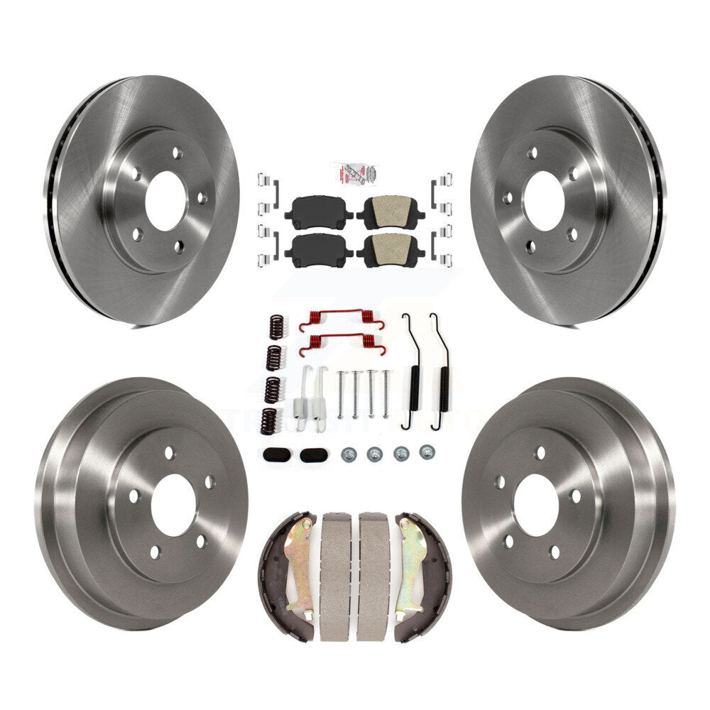 Front Rear Disc Brake Rotors Ceramic Pads And Drum Kit (7Pc) For Chevrolet HHR K8A-100101