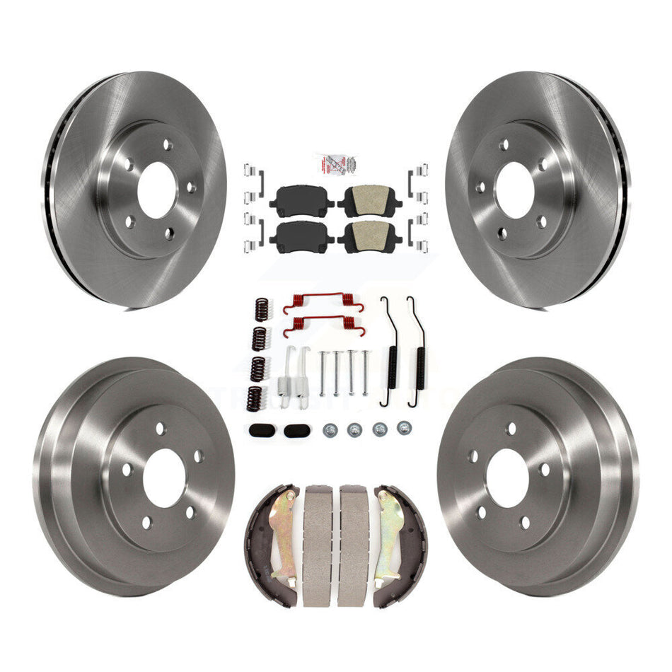 Front Rear Disc Brake Rotors Ceramic Pads And Drum Kit (7Pc) For Chevrolet HHR K8A-100101