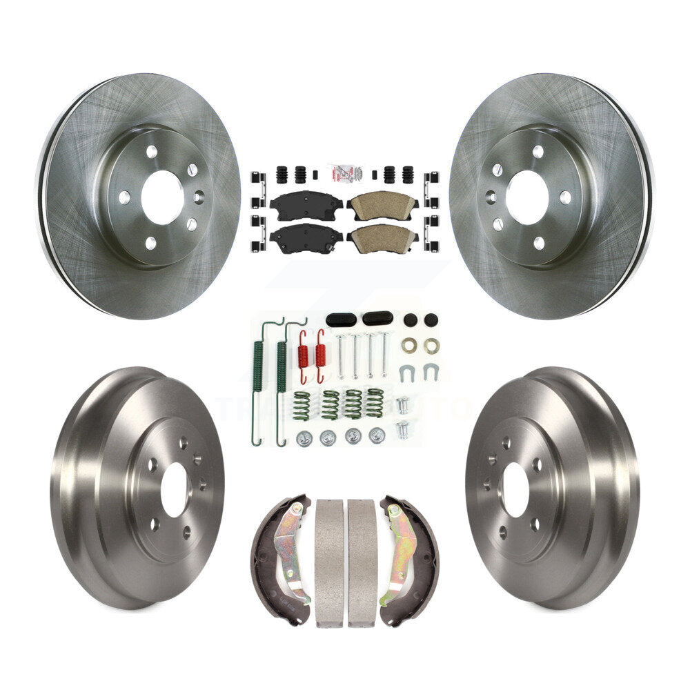 Front Rear Disc Brake Rotors Ceramic Pads And Drum Kit (7Pc) For Chevrolet Sonic K8A-100105