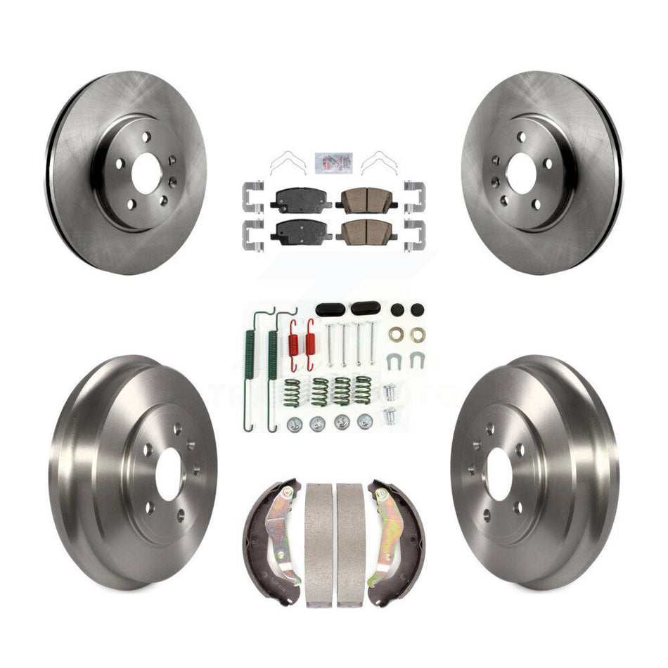 Front Rear Disc Brake Rotors Ceramic Pads And Drum Kit (7Pc) For Chevrolet Trax K8A-100108
