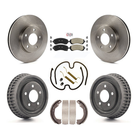 Front Rear Brake Rotor Semi-Metallic Pad And Drum Kit (7Pc) For Pontiac Montana Chevrolet K8A-100118