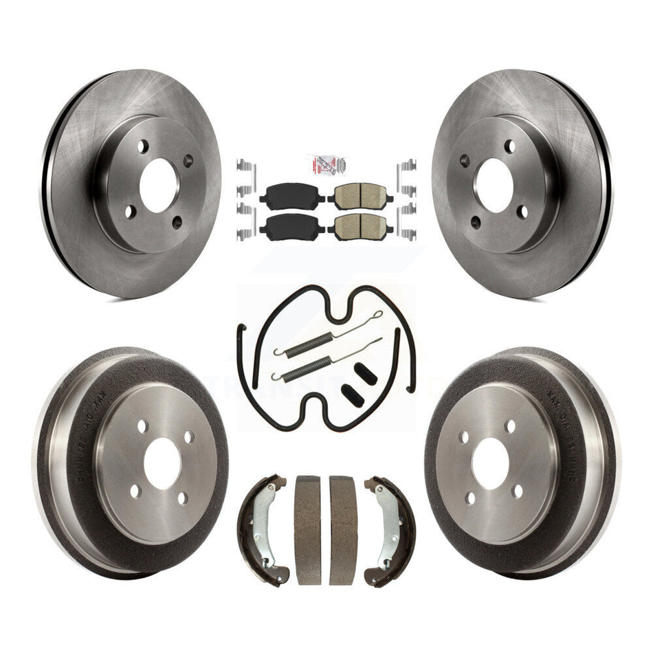 Front Rear Brake Rotor Ceramic Pad Drum Kit (7Pc) For Pontiac Chevrolet Cobalt Saturn Ion K8A-100122