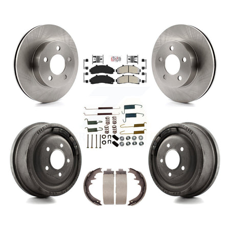 Front Rear Brake Rotor Semi-Metallic Pad Drum Kit (7Pc) For Ford Ranger Mazda B4000 B3000 K8A-100129