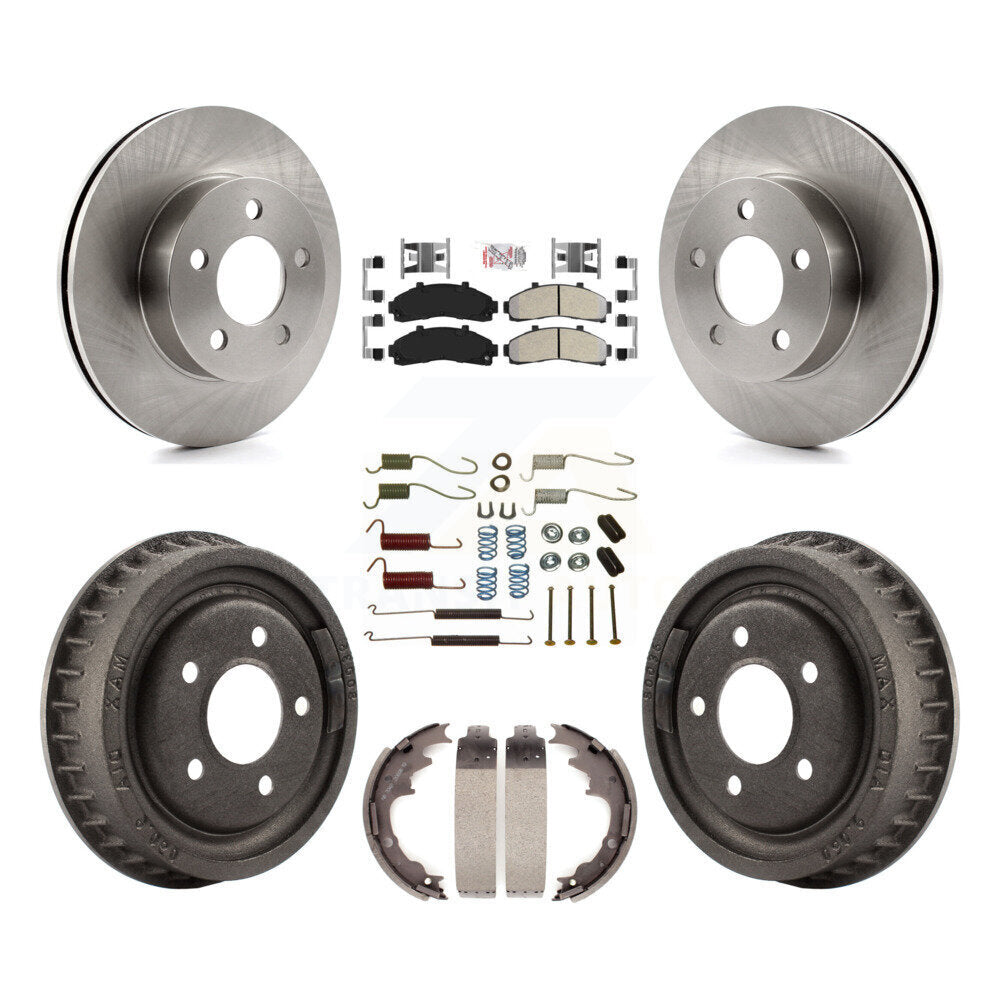 Front Rear Brake Rotor Semi-Metallic Pad Drum Kit (7Pc) For Ford Ranger Mazda B4000 B3000 K8A-100130