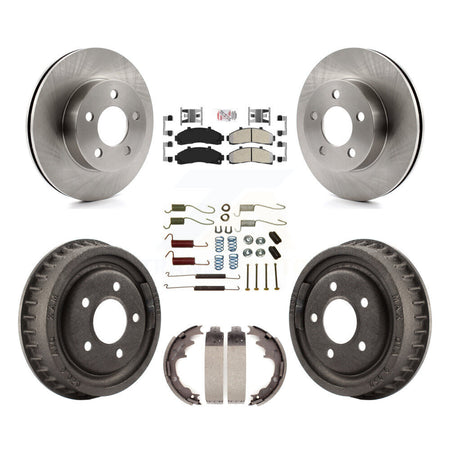 Front Rear Brake Rotor Semi-Metallic Pad Drum Kit (7Pc) For Ford Ranger Mazda B4000 B3000 K8A-100130