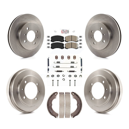 Front Rear Disc Brake Rotors Ceramic Pads And Drum Kit (7Pc) For Mitsubishi Lancer ES K8A-100148
