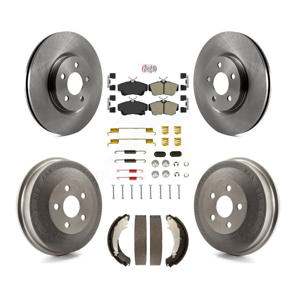 Front Rear Disc Brake Rotors Semi-Metallic Pad And Drum Kit (7Pc) For Chrysler PT Cruiser K8A-100157