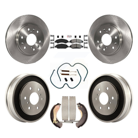 Front Rear Brake Rotors Semi-Metallic Pad Drum Kit (7Pc) For Chevrolet GMC Silverado 1500 K8A-100172