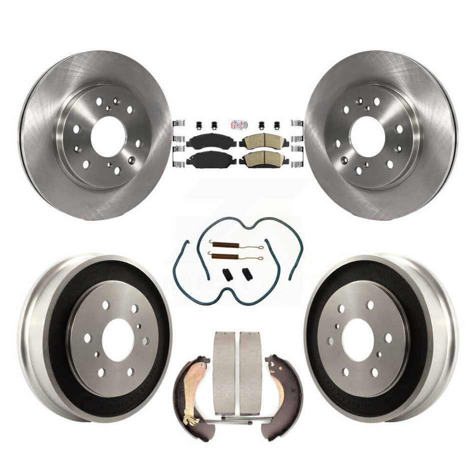 Front Rear Brake Rotor Ceramic Pad Drum Kit (7Pc) For Chevrolet GMC Silverado 1500 Sierra K8A-100173