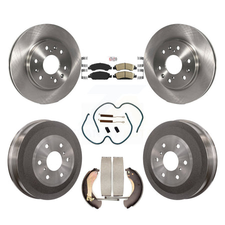 Front Rear Brake Rotor Ceramic Pad Drum Kit (7Pc) For Chevrolet Silverado 1500 GMC Sierra K8A-100177