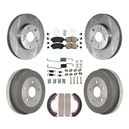 Front Rear Disc Brake Rotors Ceramic Pads And Drum Kit (7Pc) For Toyota Camry K8A-100216