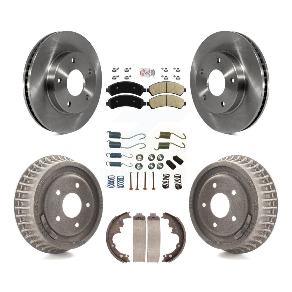 Front Rear Disc Brake Rotors Ceramic Pads And Drum Kit (7Pc) For Chevrolet S10 K8A-100223