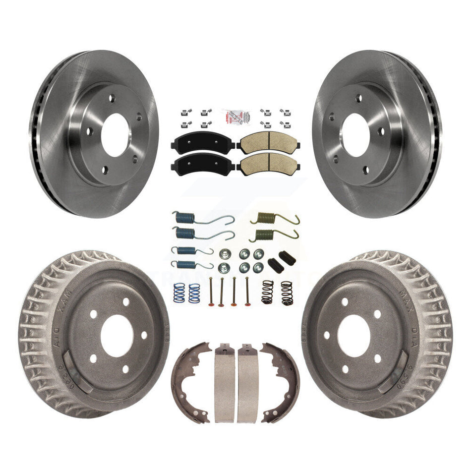Front Rear Disc Brake Rotors Ceramic Pads And Drum Kit (7Pc) For Chevrolet S10 K8A-100223