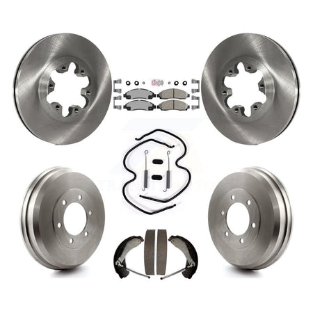Front Rear Brake Rotor Ceramic Pad Drum Kit (7Pc) For Chevrolet Colorado GMC Canyon Isuzu K8A-100228