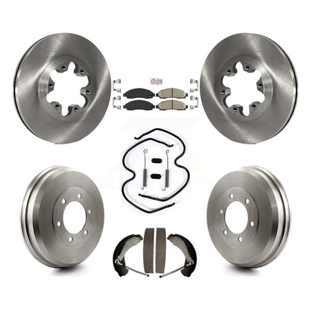 Front Rear Brake Rotor Ceramic Pad Drum Kit (7Pc) For Chevrolet Colorado GMC Canyon Isuzu K8A-100229