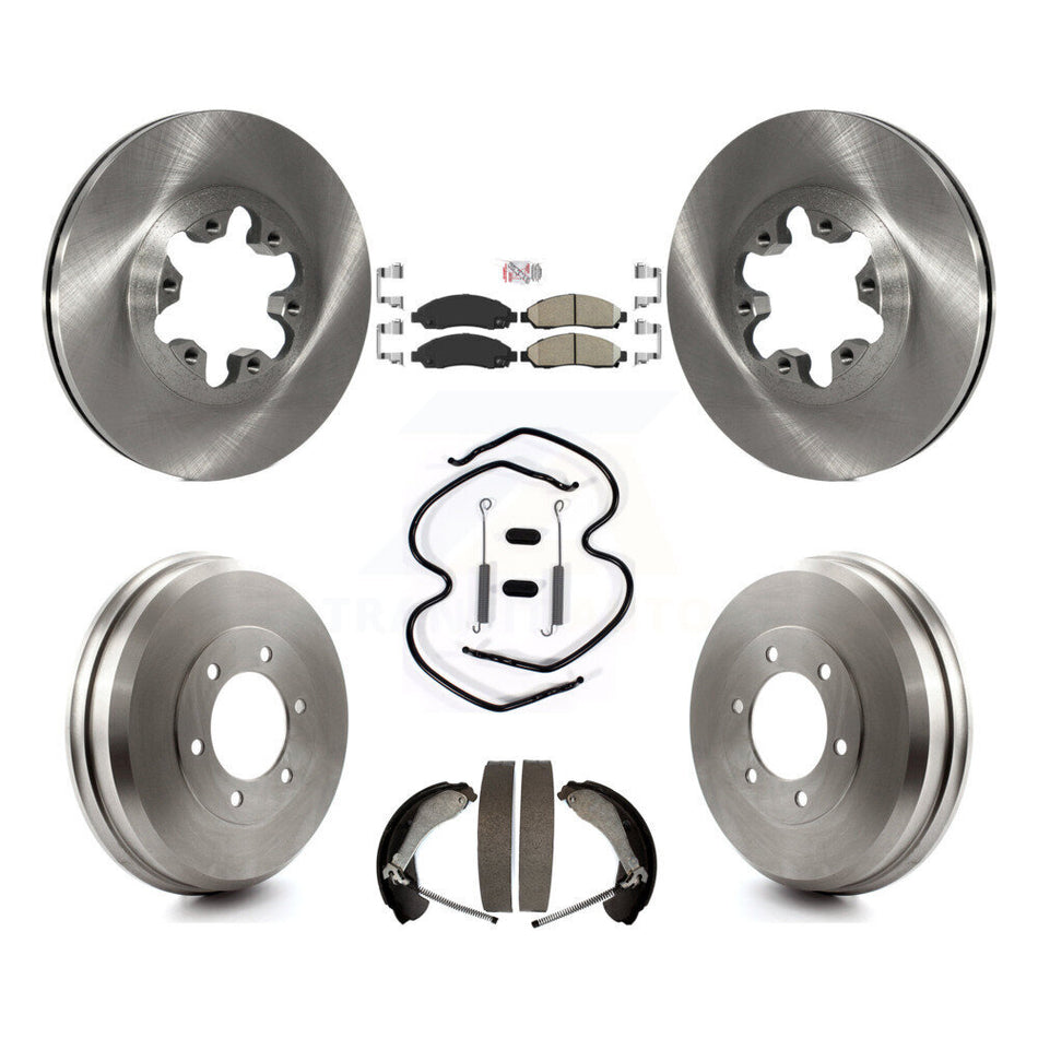 Front Rear Brake Rotor Ceramic Pad Drum Kit (7Pc) For Chevrolet Colorado GMC Canyon Isuzu K8A-100229