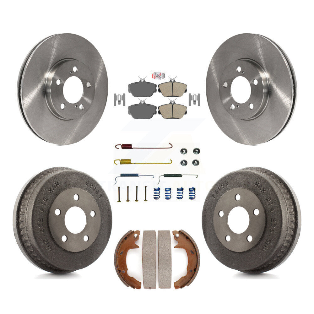Front Rear Disc Brake Rotors Ceramic Pad And Drum Kit (7Pc) For Ford Taurus Mercury Sable K8A-100233
