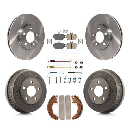 Front Rear Disc Brake Rotors Ceramic Pad And Drum Kit (7Pc) For Ford Taurus Mercury Sable K8A-100233