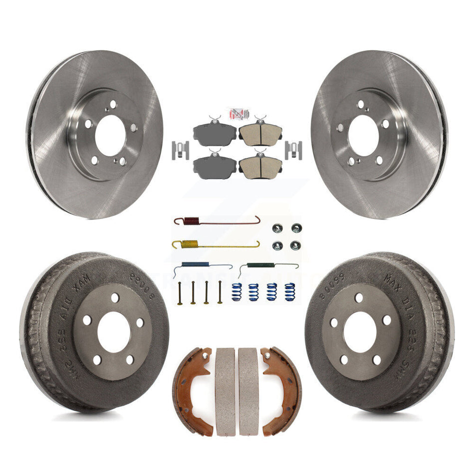 Front Rear Disc Brake Rotors Ceramic Pad And Drum Kit (7Pc) For Ford Taurus Mercury Sable K8A-100233