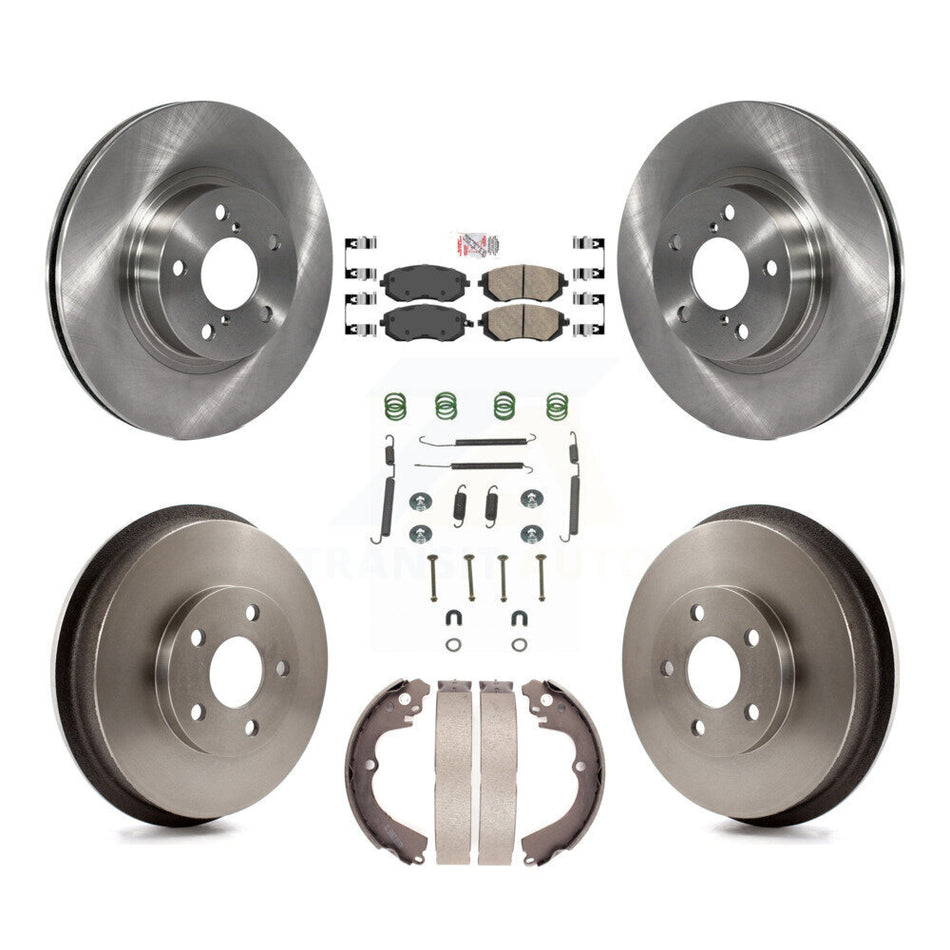 Front Rear Brake Rotors Ceramic Pad Drum Kit (7Pc) For 02-03 Subaru Impreza Outback RS TS K8A-100251