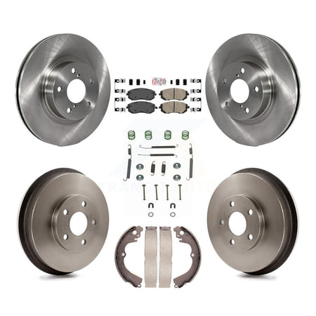 Front Rear Brake Rotors Ceramic Pad Drum Kit (7Pc) For 02-03 Subaru Impreza Outback RS TS K8A-100252