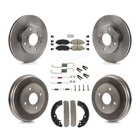 Front Rear Disc Brake Rotors Ceramic Pads And Drum Kit (7Pc) For Honda Accord K8A-100292