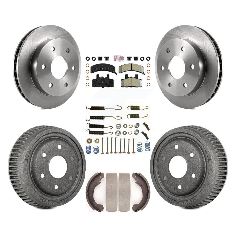 Front Rear Brake Rotors Semi-Metallic Pad & Drum Kit (7Pc) For 92-94 Chevrolet Blazer 4WD K8A-100298