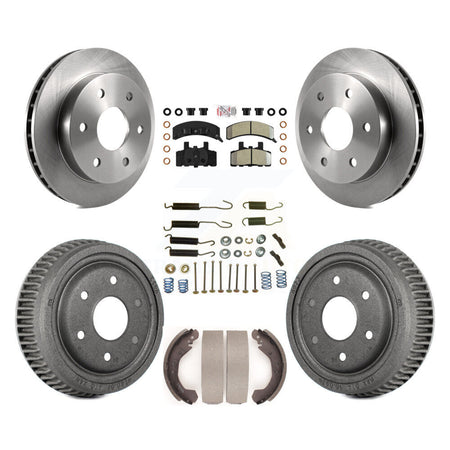 Front Rear Brake Rotors Semi-Metallic Pad & Drum Kit (7Pc) For 92-94 Chevrolet Blazer 4WD K8A-100298