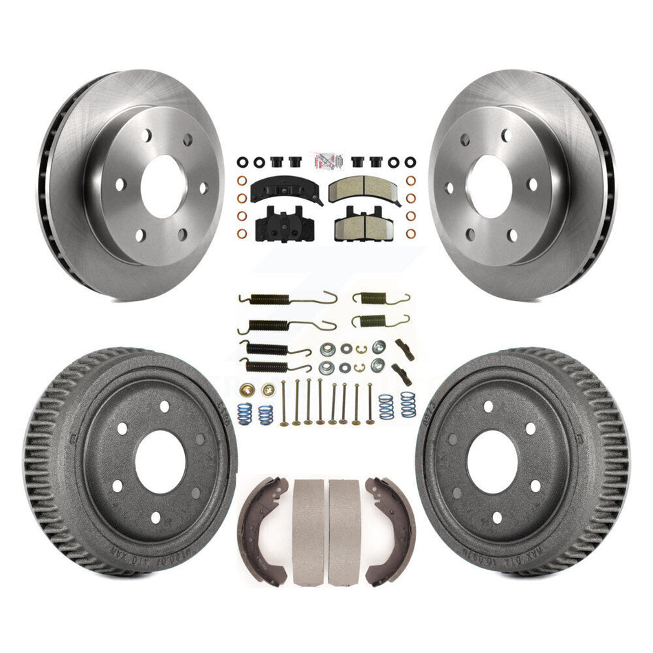 Front Rear Brake Rotors Semi-Metallic Pad & Drum Kit (7Pc) For 92-94 Chevrolet Blazer 4WD K8A-100298