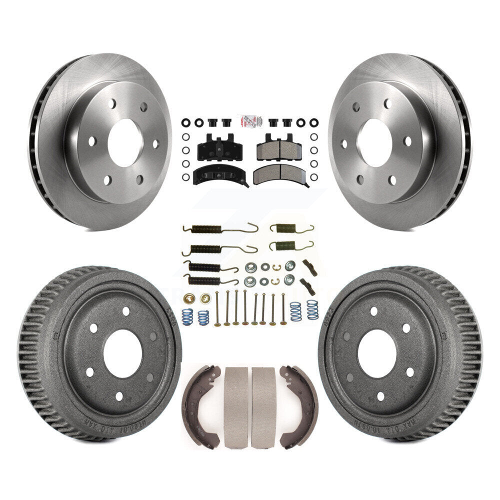 Front Rear Brake Rotors Semi-Metallic Pad & Drum Kit (7Pc) For 92-94 Chevrolet Blazer 4WD K8A-100299