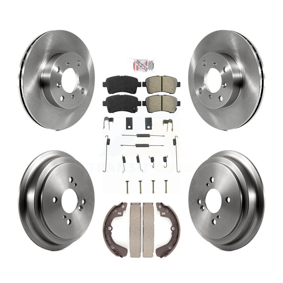 Front Rear Disc Brake Rotor Semi-Metallic Pad & Drum Kit (7Pc) For 2002-2005 Suzuki Aerio K8A-100325