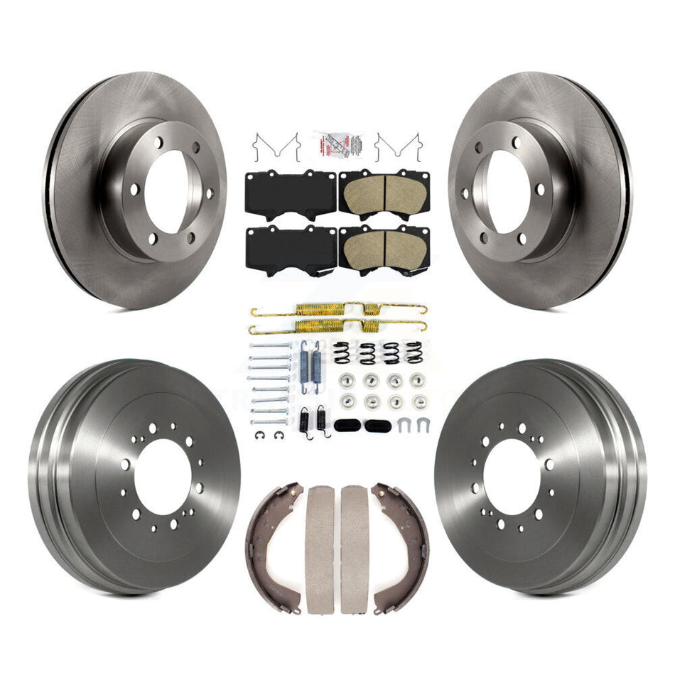 Front Rear Disc Brake Rotors Ceramic Pads And Drum Kit (7Pc) For 2004-2006 Toyota Tundra K8A-100327